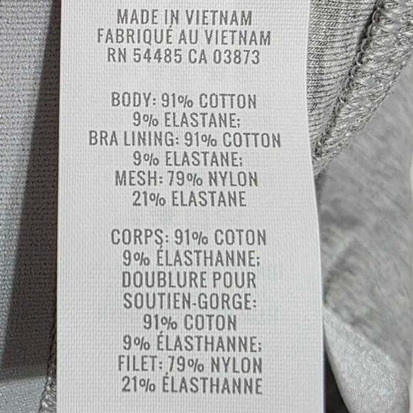 Aerie Square Neck Strappy Side Bandeau Bralette Medium Heather Gray Small NEW - Picture 6 of 13